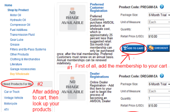 how to add the Amsoil preferred customer discount to your cart to get wholesale prices immediately